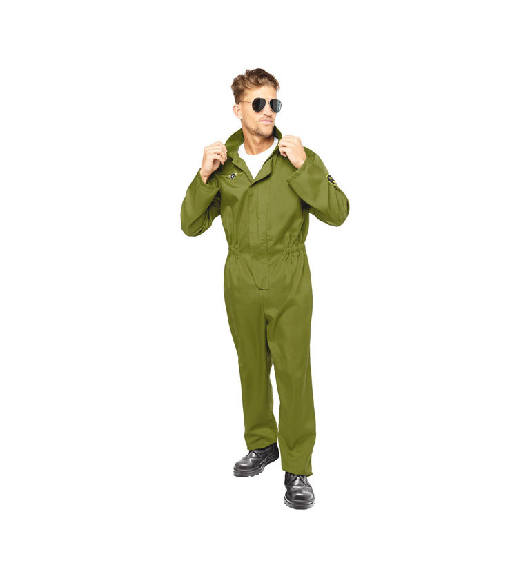 Pánský kostým pilot zelený
