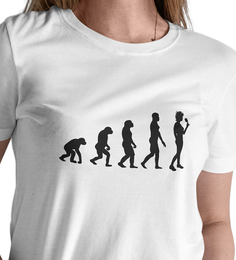 Dámské triko bílé Evoluce ženy