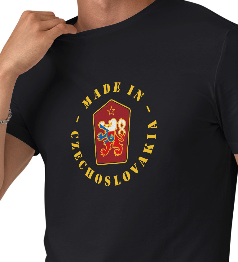 Pánské triko s nápisem - Made in Czechoslovakia