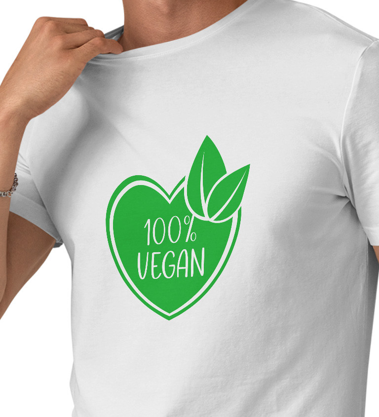 Pánské triko s nápisem 100% vegan