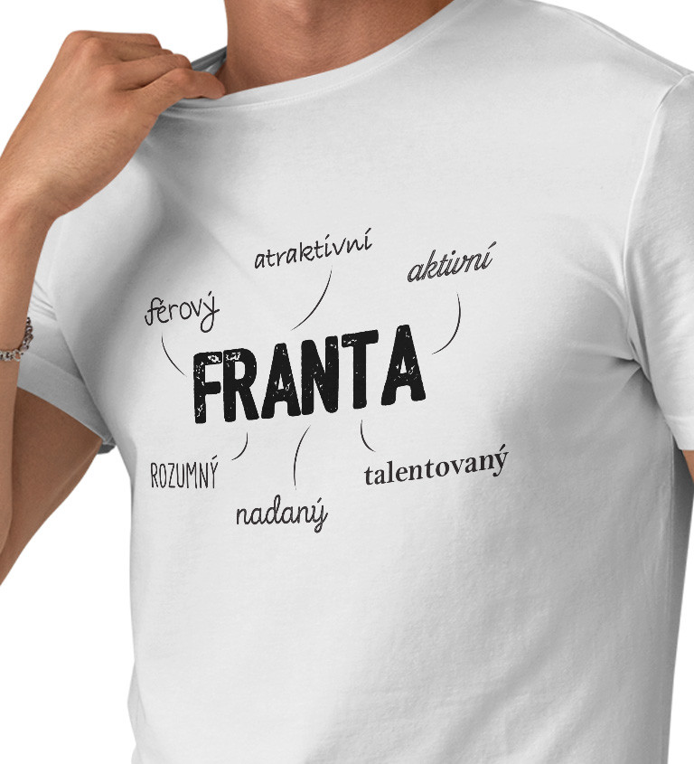 Pánské triko bílé - Franta