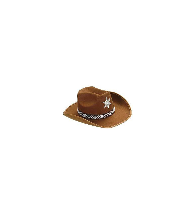 Hnědý westernový klobouk