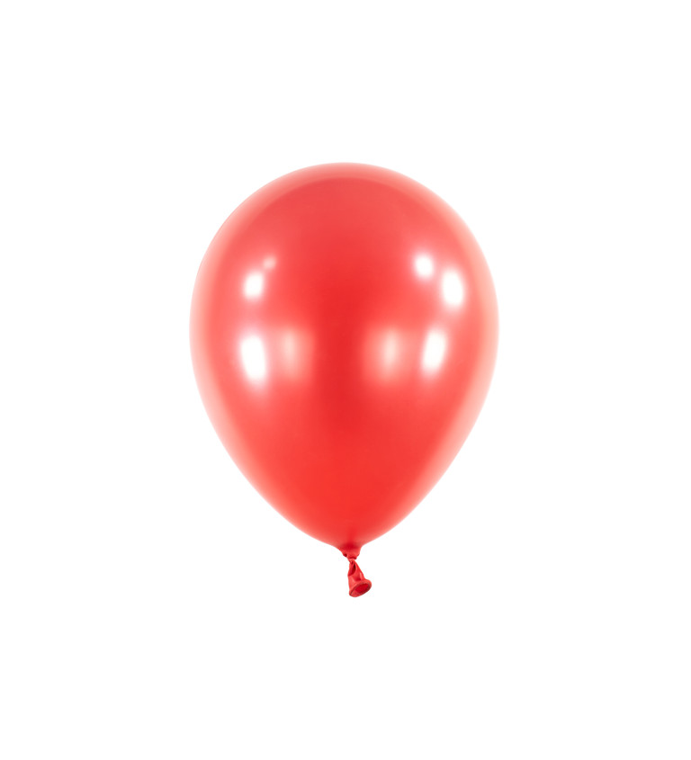 Metalické světle červené balóny