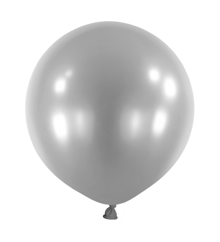 Dekorační metalické balónky stříbrné