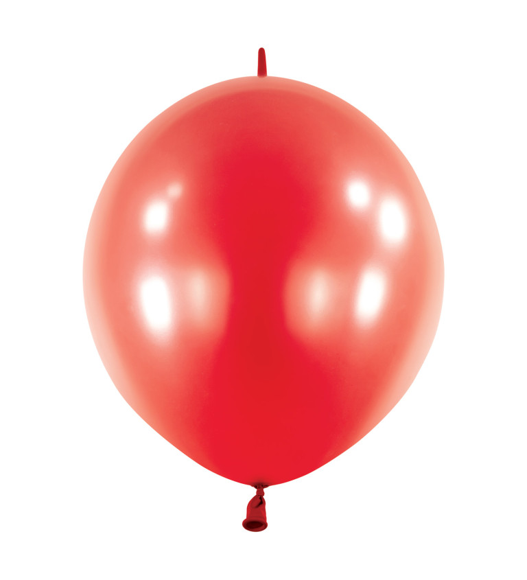 Metalické latexové balónky - červené