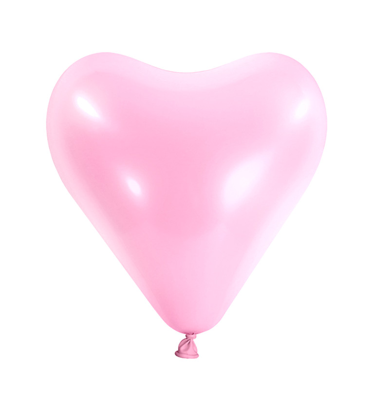 Pastelový růžový balónek srdce