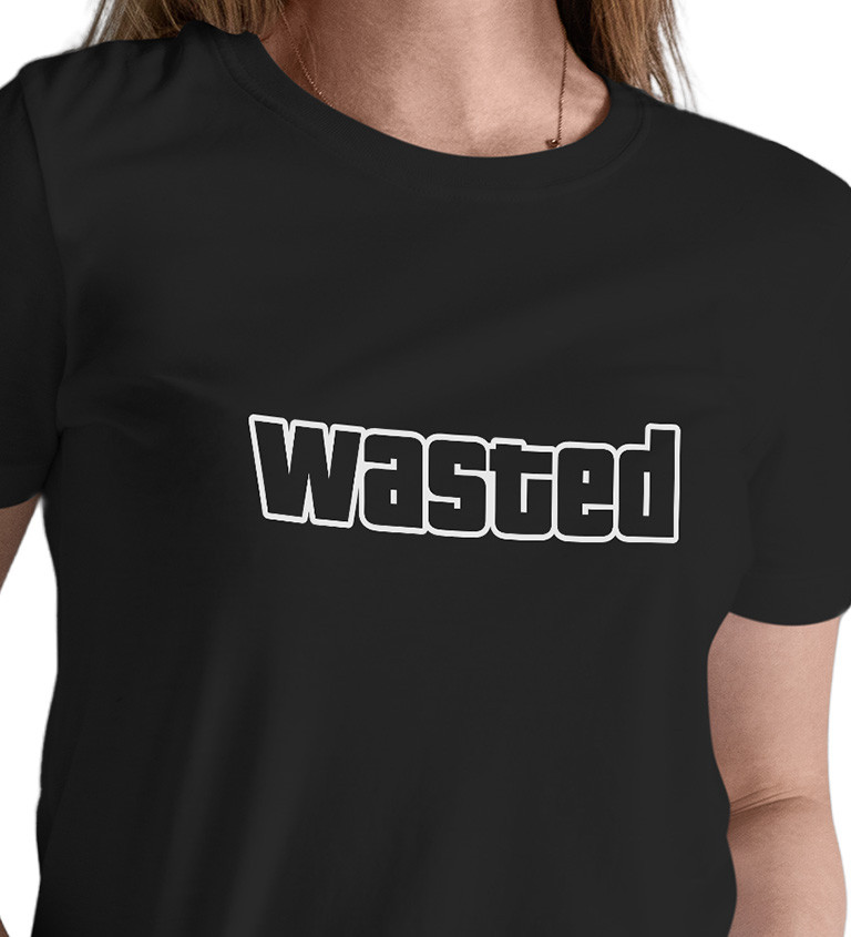 Dámské triko černé - Wasted