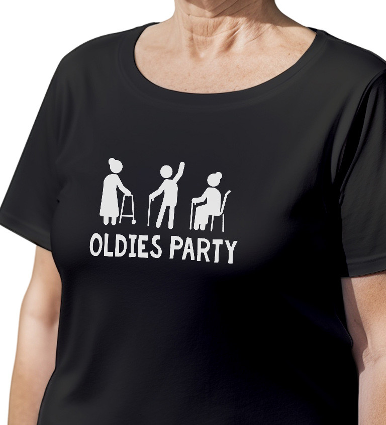 Dámské triko černé - Oldies party