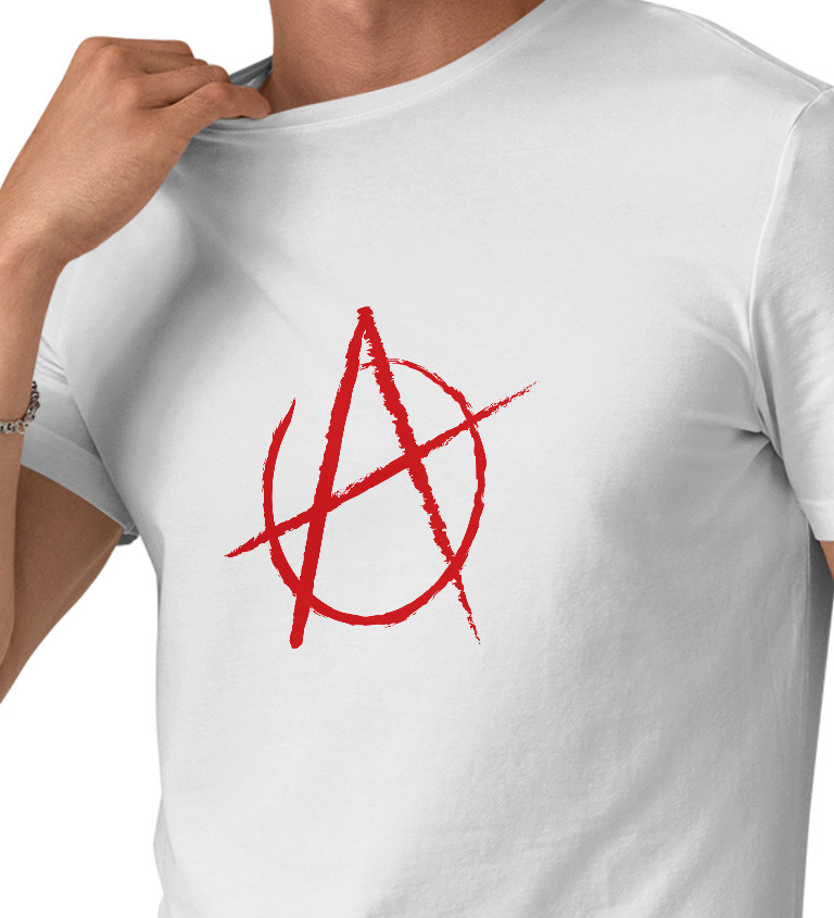 Pánské triko bílé - Anarchy