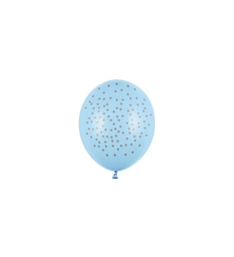 Balóny - modré s puntíkama