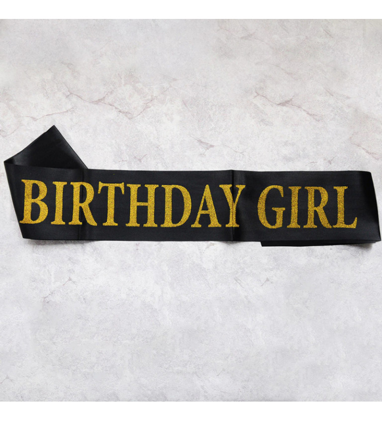 Šerpa černá Birthday Girl
