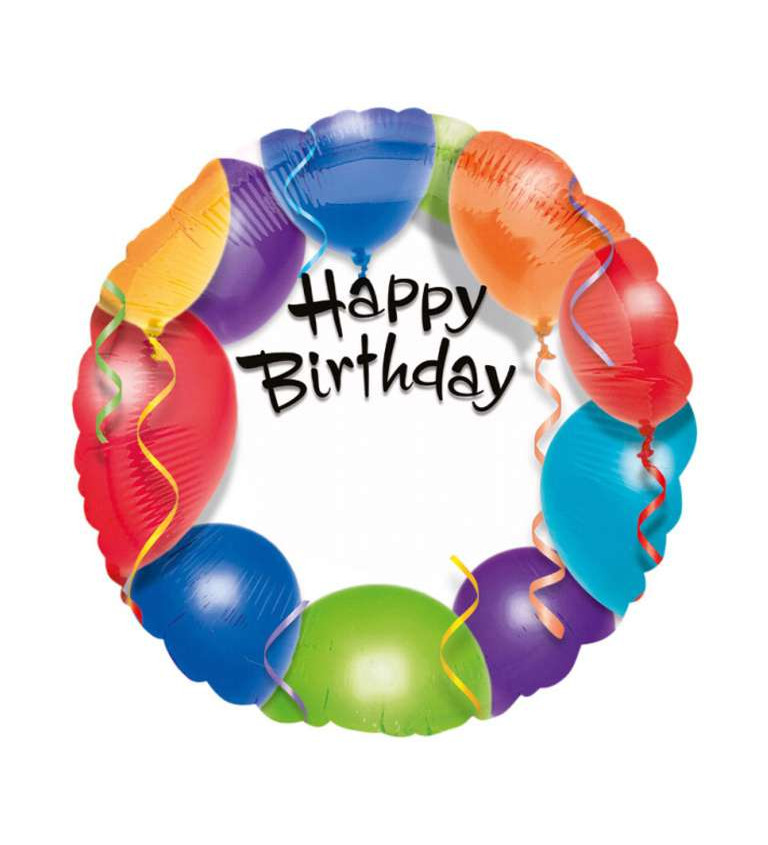 Balónek fóliový - Happy birthday