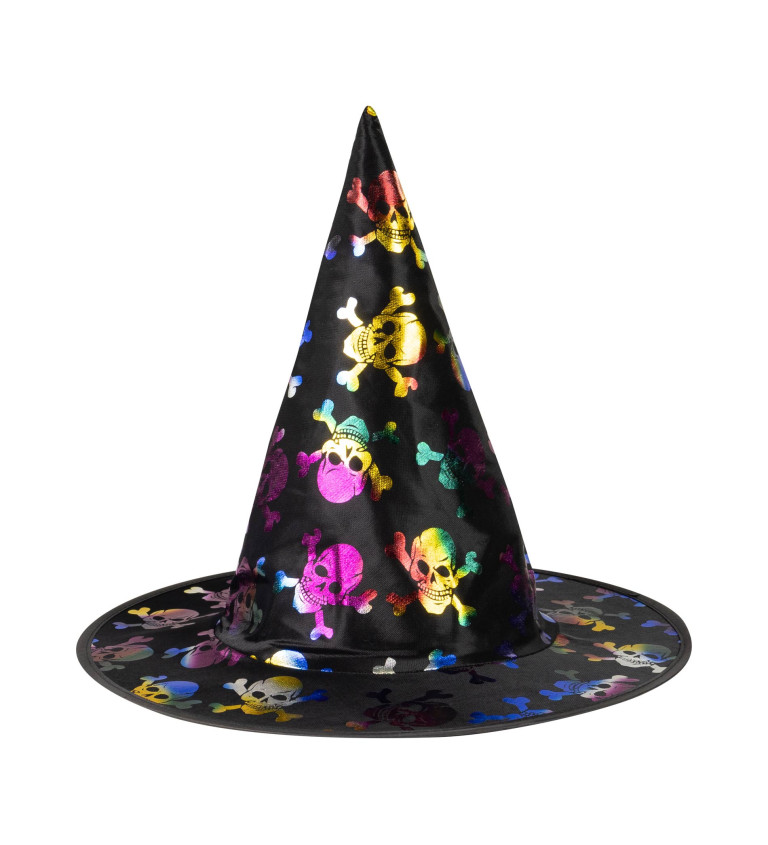 Dětský klobouk s barevnými lebkami