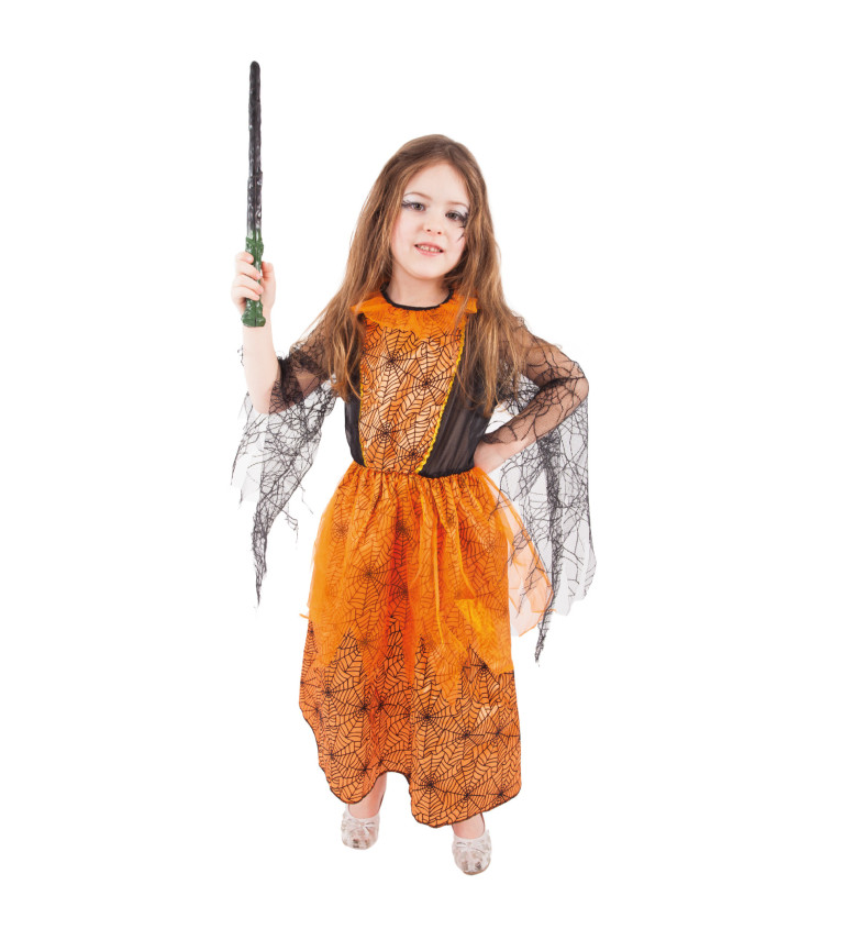 Dětský kostým - čarodějnický oranžový