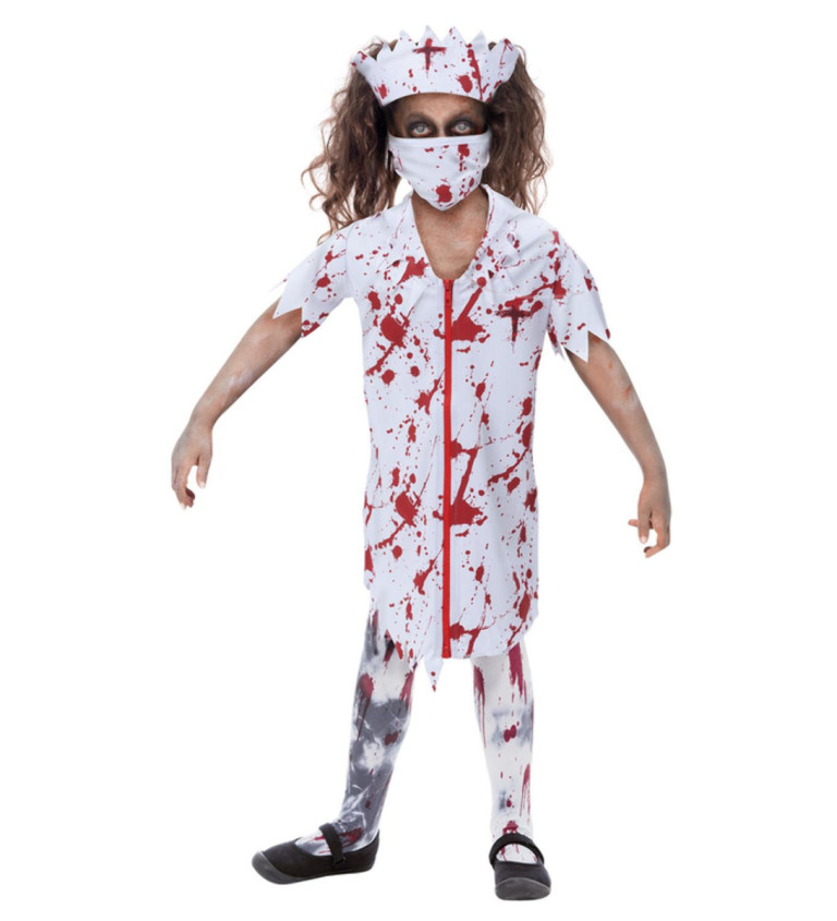 Dívčí kostým zombie zdravotní sestrička
