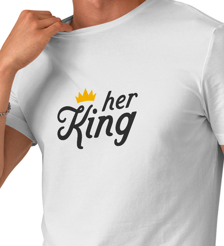 Pánské triko bílé Her king M
