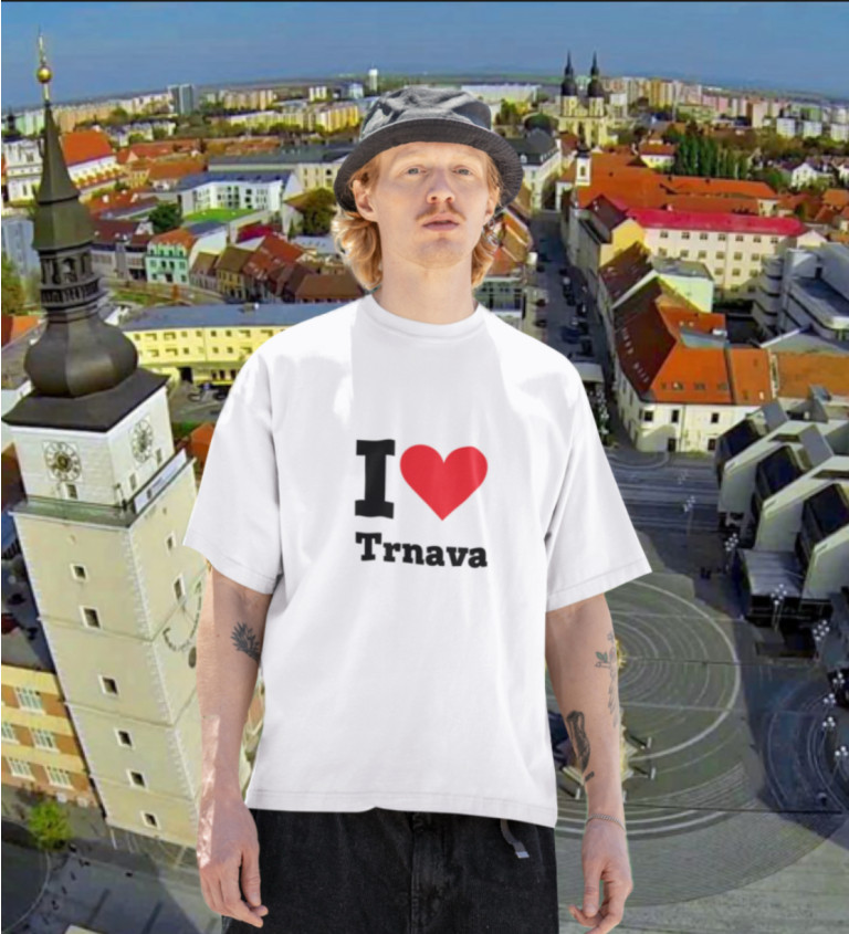 Nažehlovací nápis I love Trnava