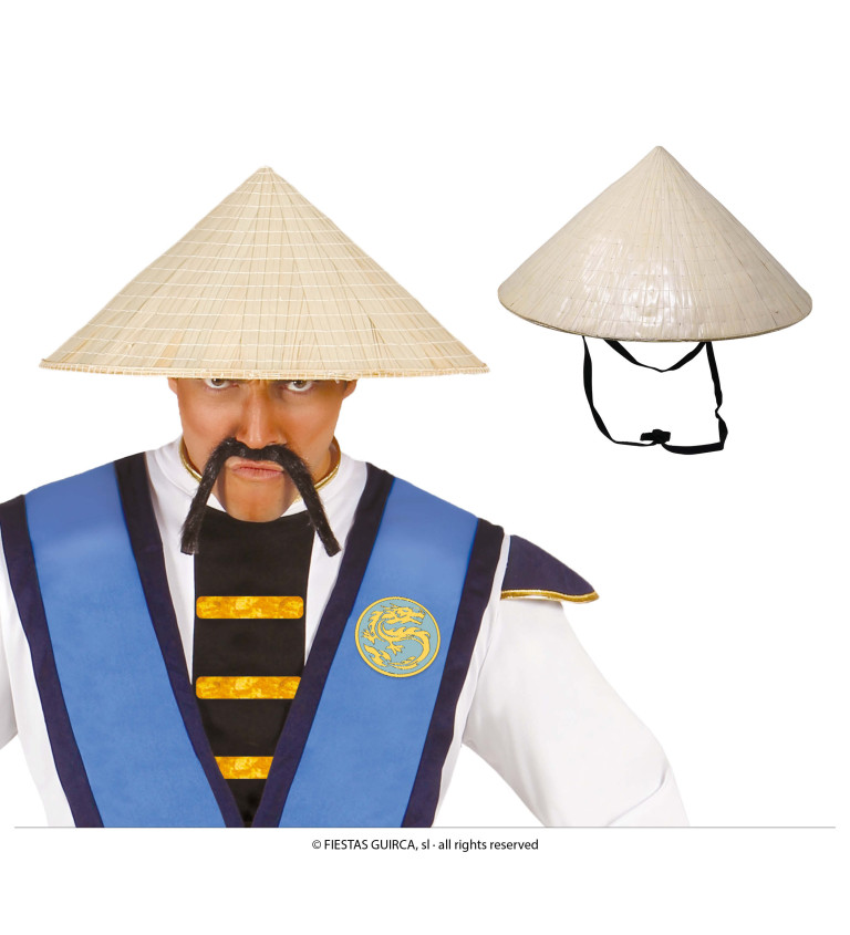 Slaměný vietnamský  klobouk