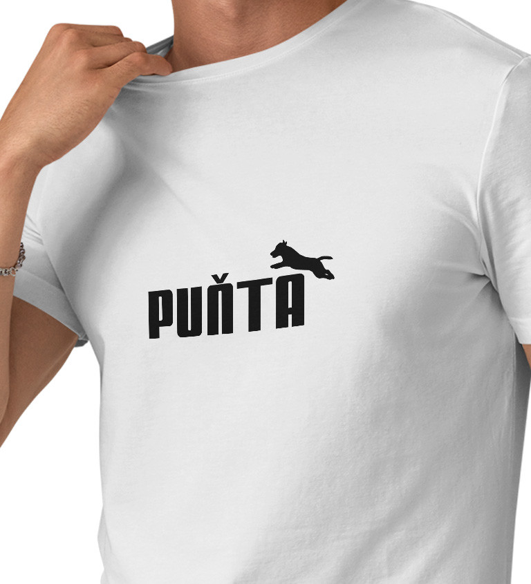 Pánské tričko bílé Puňťa S