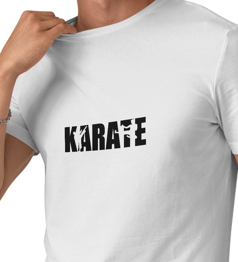 Pánské tričko bílé Karate S