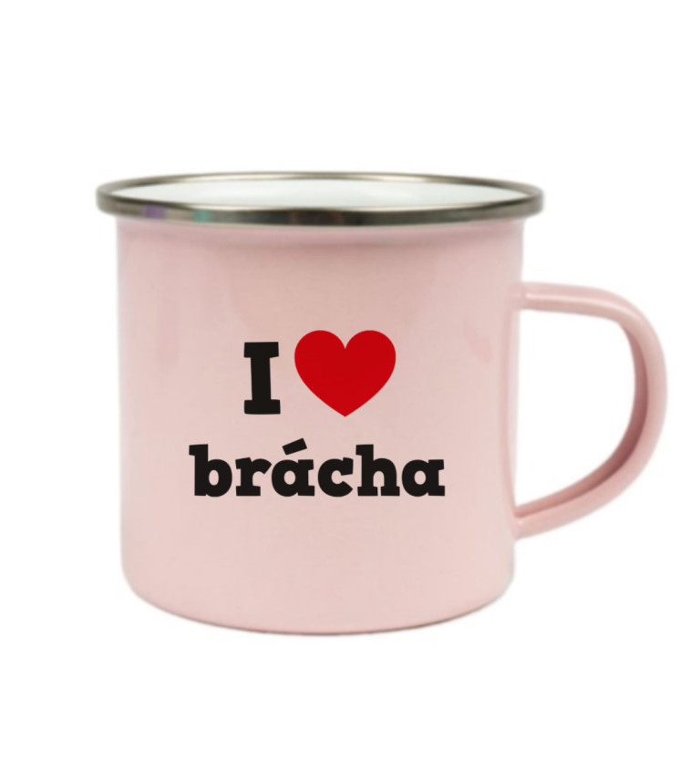 Plecháček růžový I love brácha