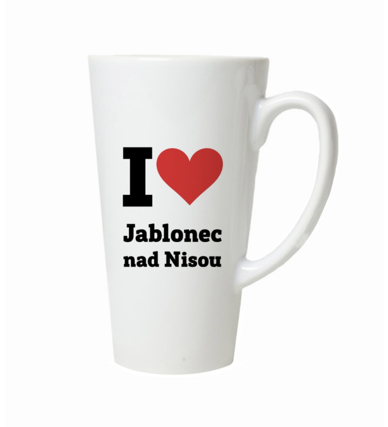 Latte hrnek I love Jablonec nad Nisou