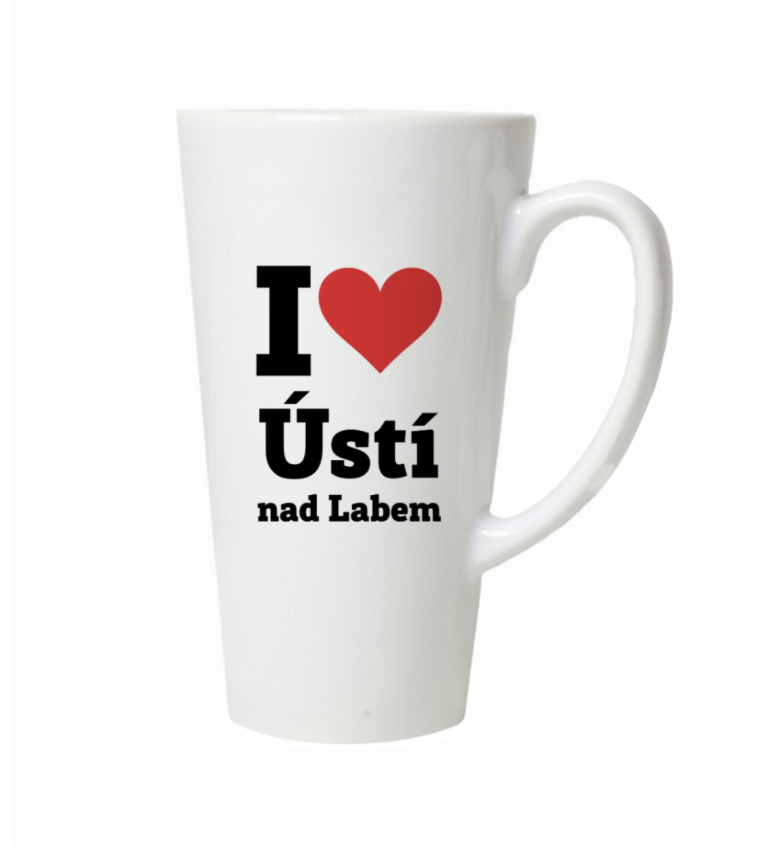 Latte hrnek I love Ústí nad Labem