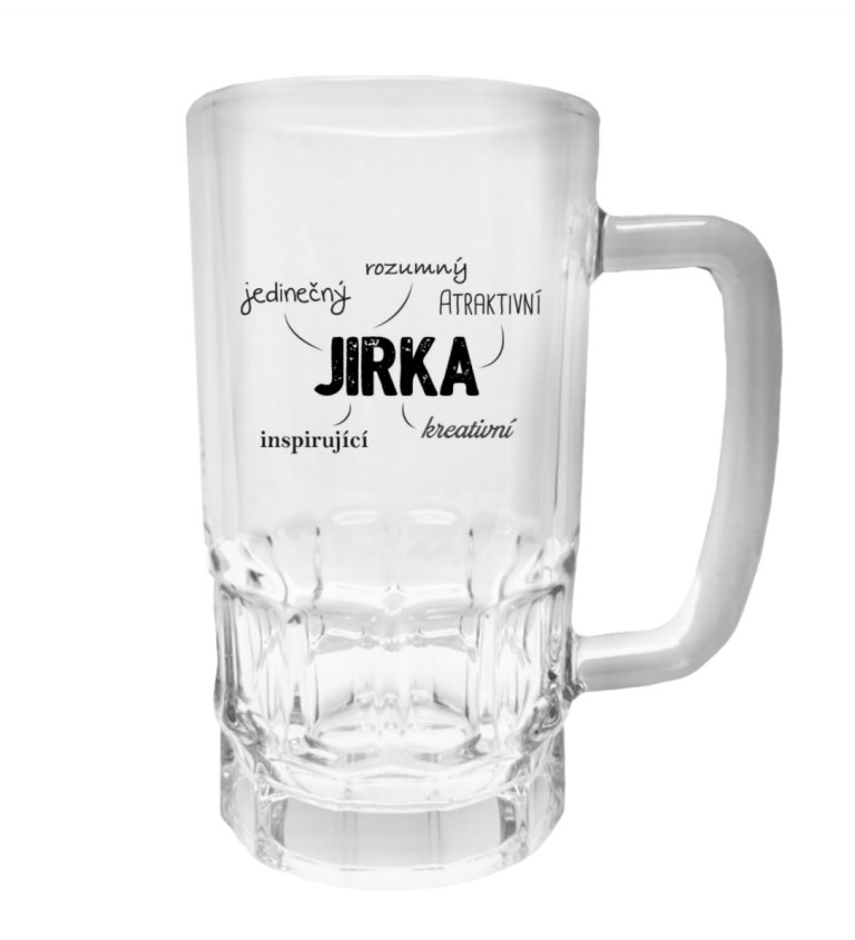 Půllitr s potiskem - Jirka, 500 ml