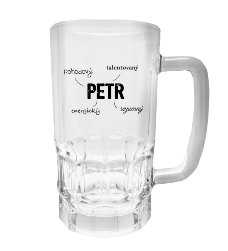 Půllitr s potiskem - Petr, 500 ml