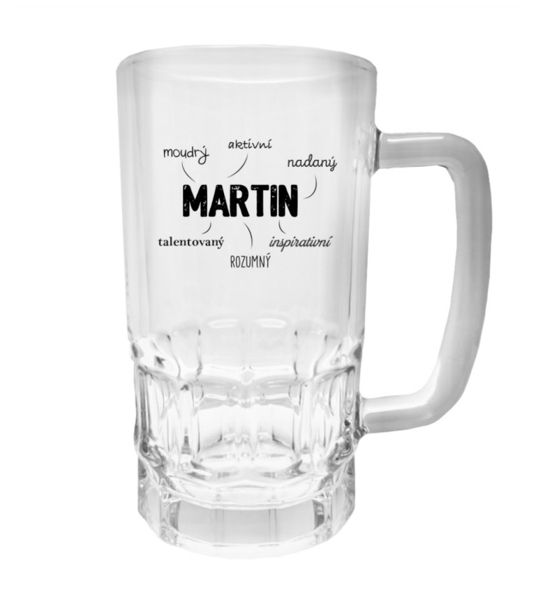 Půllitr s potiskem - Martin, 500 ml