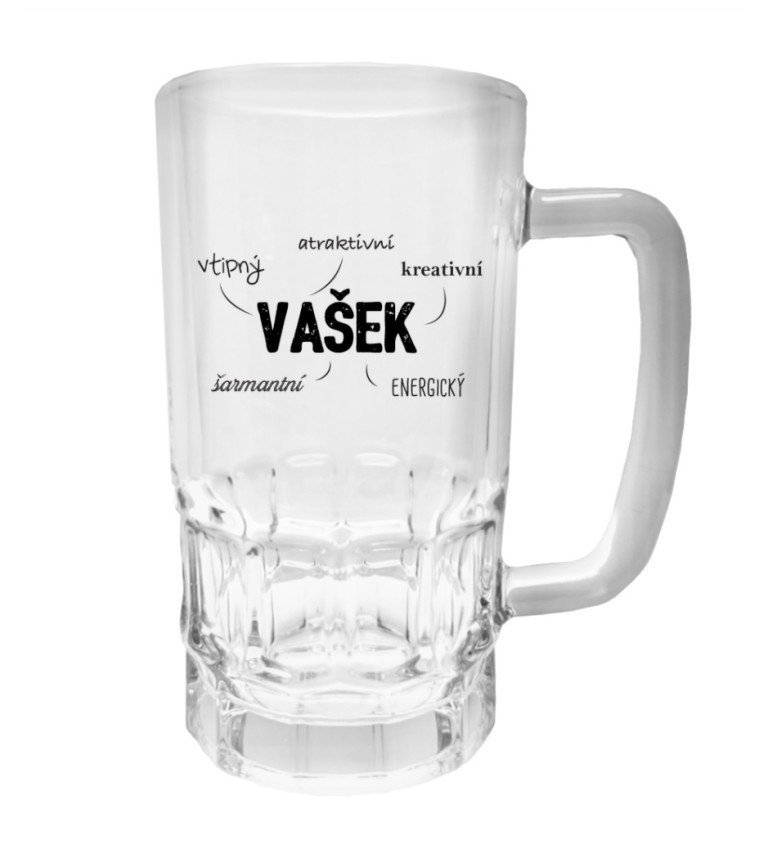 Půllitr s potiskem - Vašek, 500 ml