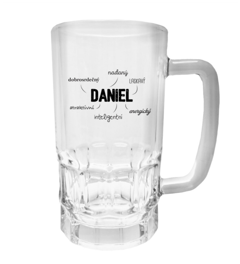 Půllitr s potiskem - Daniel, 500 ml