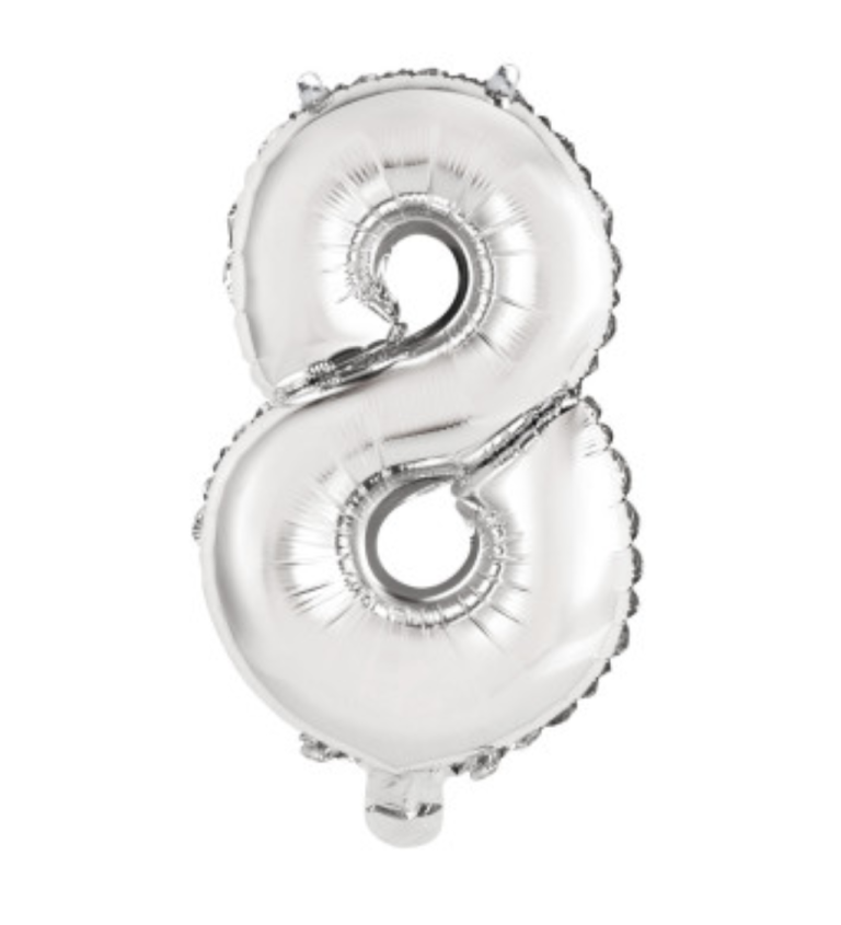 Fóliový stříbrný balón 8