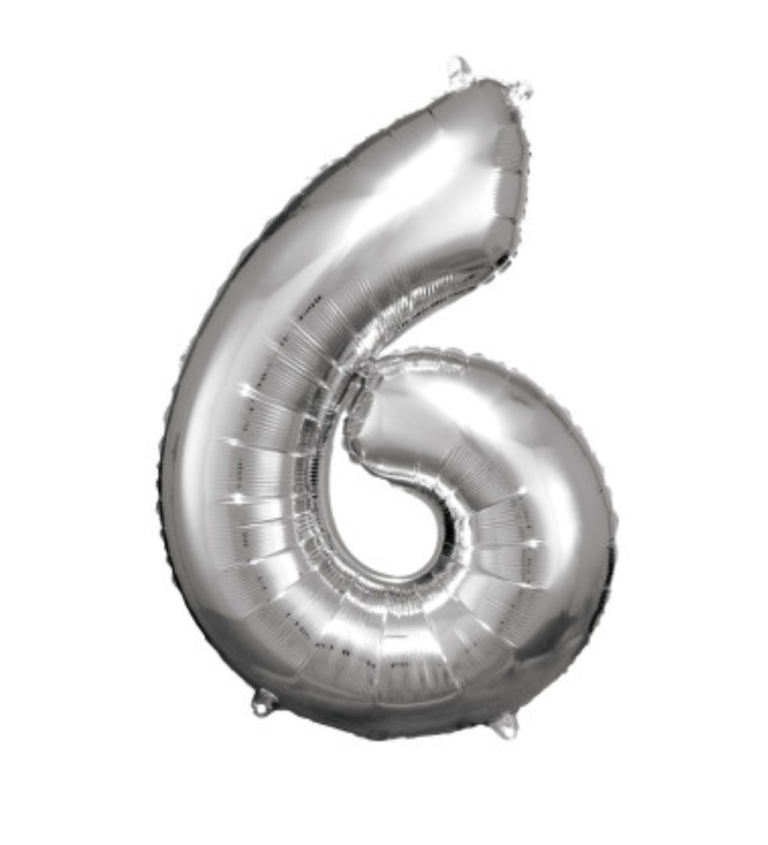 Fóliový stříbrný balón 6