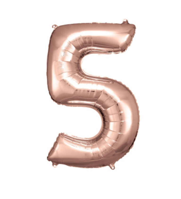 Fóliový rosegold balón 5