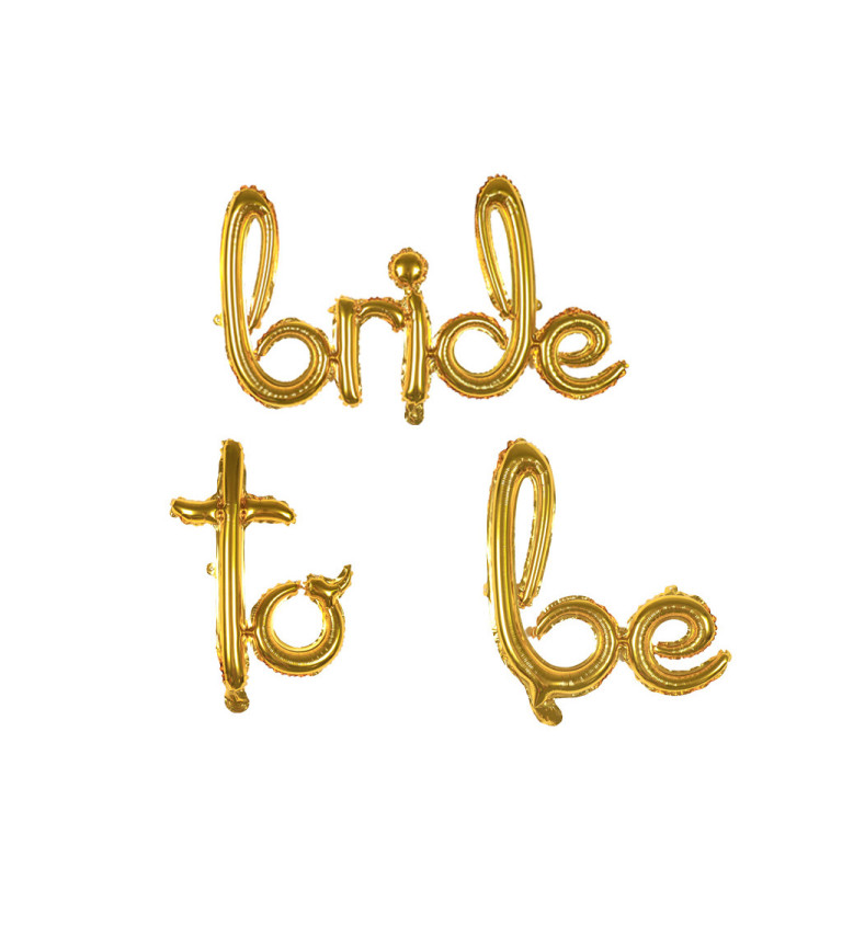 Fóliový balónek bride to be nápis - rosegold
