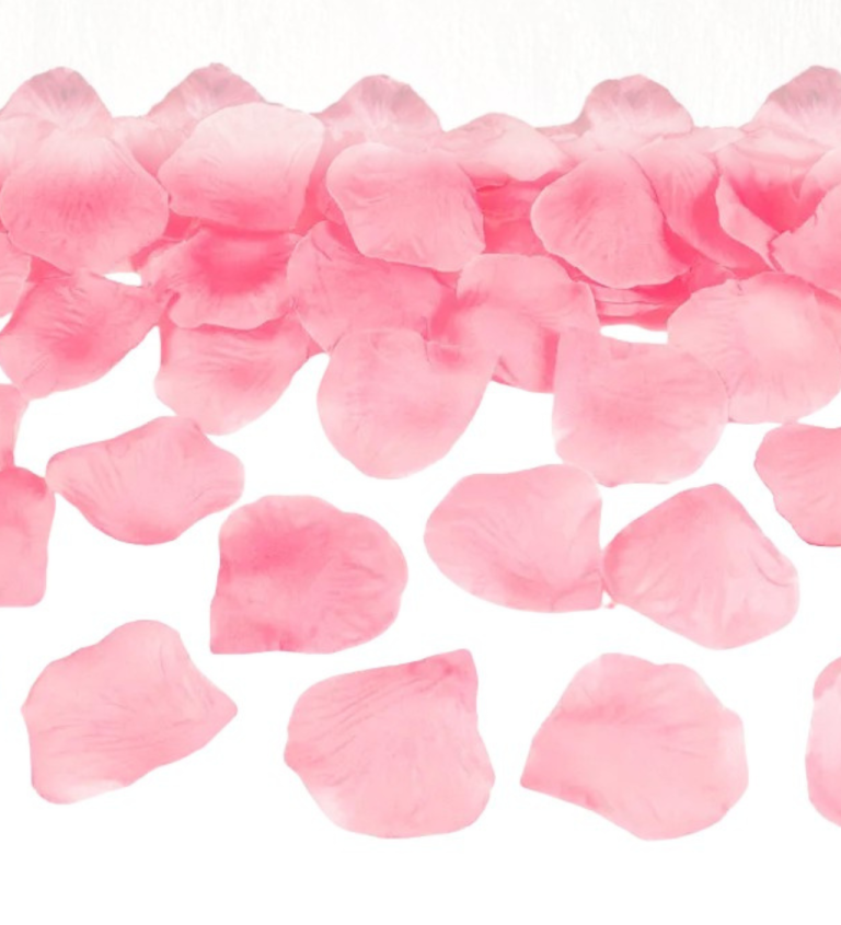 Světle růžové okvětní lístky růží