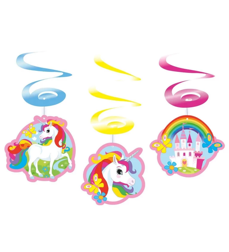 Závěsné spirály s motivem jednorožce