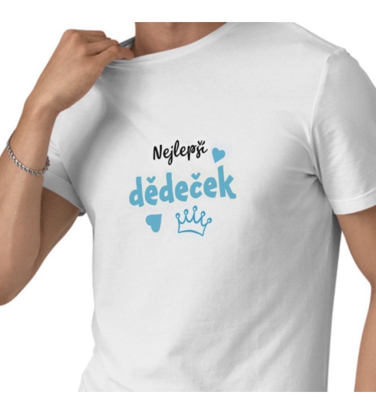 Pánské triko bílé - Nejlepší dědeček