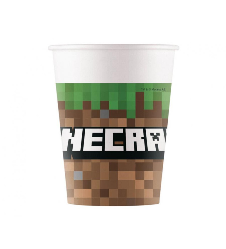 Papírové kelímky - Minecraft, 8 ks