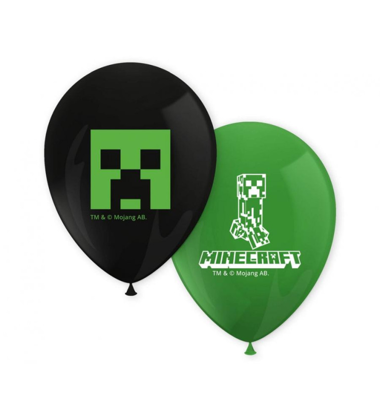 Sada balónků - Minecraft, 8 ks